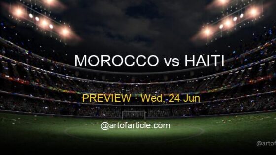 Morocco vs Haiti · TV & Kickoff ET · Group C