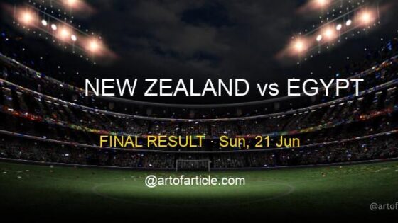 New Zealand 1-3 Egypt · Group G Recap